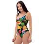 Tropical Fruit Hawaiian Print One Piece Swimsuite