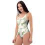 Tropical Palm Tree Hawaiian Print One Piece Swimsuite