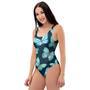 Turquoise Butterfly Print One Piece Swimsuite