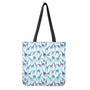 Turquoise Giraffe Pattern Print Tote Bag