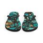 Turquoise Stoned Flip-Flops