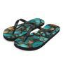 Turquoise Stoned Flip-Flops