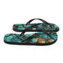 Turquoise Stoned Flip-Flops