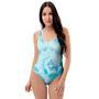 Turquoise Tie Dye One Piece Swimsuite