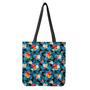 Turquoise Tropical Hawaii Pattern Print Tote Bag