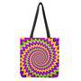 Twisted Colors Moving Optical Illusion Tote Bag