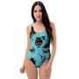 Viking Cartoon Silhouette One Piece Swimsuite