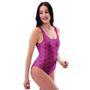 Vintage Black And Pink Tiny Polka Dot One Piece Swimsuite