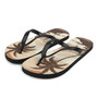 Vintage Faded Brown Island Palm Tree Bay Flip Flops Colorful