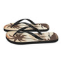 Vintage Faded Brown Island Palm Tree Bay Flip Flops Colorful
