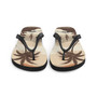 Vintage Faded Brown Island Palm Tree Bay Flip Flops Colorful
