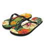 Vintage Tropical Hawaiian Flower Flip Flops Exotic Comfortable Footwear Thong Sandals Summer Woman Men Beach Print Rubber Slip On Shoes