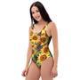 Watercolor Sunflower One Piece Swimsuite