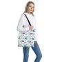 Watercolor Surfing Pattern Print Tote Bag