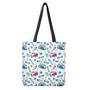 Watercolor Surfing Pattern Print Tote Bag