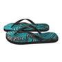 Western Scroll Leather Blue Design Flip-Flops