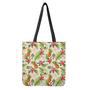 White Aloha Pineapple Pattern Print Tote Bag