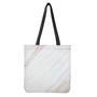 White Brown Smooth Marble Print Tote Bag