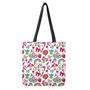 White Girly Unicorn Pattern Print Tote Bag