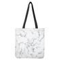 White Grey Smoke Marble Print Tote Bag