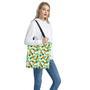 White Watercolor Pineapple Pattern Print Tote Bag