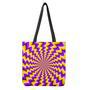 Yellow Dizzy Moving Optical Illusion Tote Bag