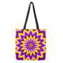 Yellow Flower Moving Optical Illusion Tote Bag