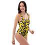 Yellow Leopard One Piece Swimsuite