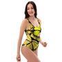 Yellow Monarch Butterfly One Piece Swimsuite