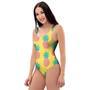 Yellow Pineapple Print One Piece Swimsuite