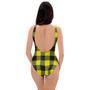 Yellow Plaid One Piece Swimsuite