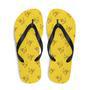 Yellow Poke Card Character Flip-Flops