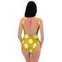 Yellow Polka Dot One Piece Swimsuite