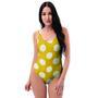 Yellow Polka Dot One Piece Swimsuite