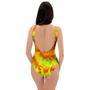 Yellow Tie Dye One Piece Swimsuite