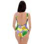 Zig Zag Pineapple Print One Piece Swimsuite