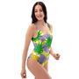 Zig Zag Pineapple Print One Piece Swimsuite