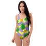 Zig Zag Pineapple Print One Piece Swimsuite