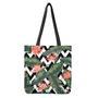 Zig Zag Tropical Pattern Print Tote Bag