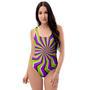 Zigzag Optical Illusion One Piece Swimsuite