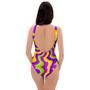 Zigzag Psychedelic Optical Illusion One Piece Swimsuite