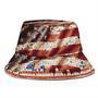 9.11 Memorial Never Forget American Flag Bucket Hat for Men, Firefighter