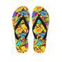 Abstract Comic Bubble Graffiti Print Men's Flip Flops