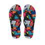 Abstract Graffiti Wow Print Men's Flip Flops