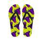 Abstract Neon Cow Print Men's Flip Flops