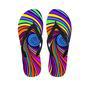 Abstract Psychedelic Colorful Wave Men's Flip Flops