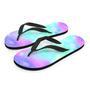 Abstract Psychedelic Holographic Men's Flip Flops