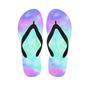 Abstract Psychedelic Holographic Men's Flip Flops