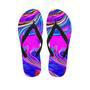 Abstract Purple Men's Flip Flops