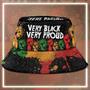 African Color Smoke Bucket Hat For Black Men, Black Women